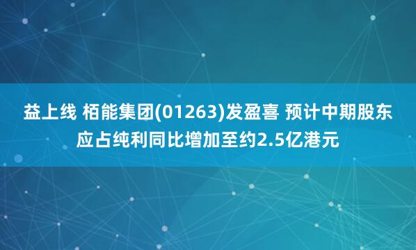 益上线 栢能集团(01263)发盈喜 预计中期股东应占纯利同比增加至约2.5亿港元